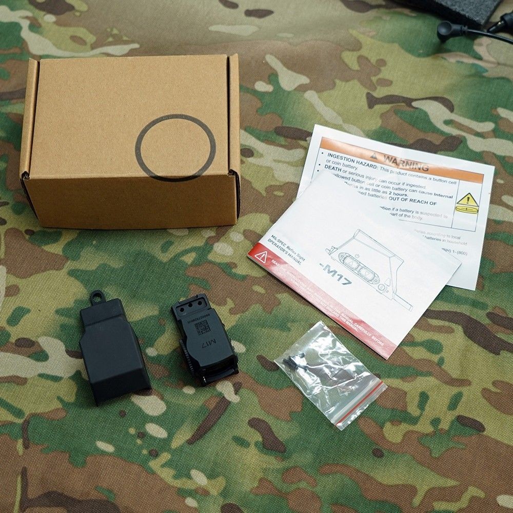 Tactical M17 Enclosed 1x24mm Reflex Red Dot Sight 2 MOA Dot/32 MOA Circle Black