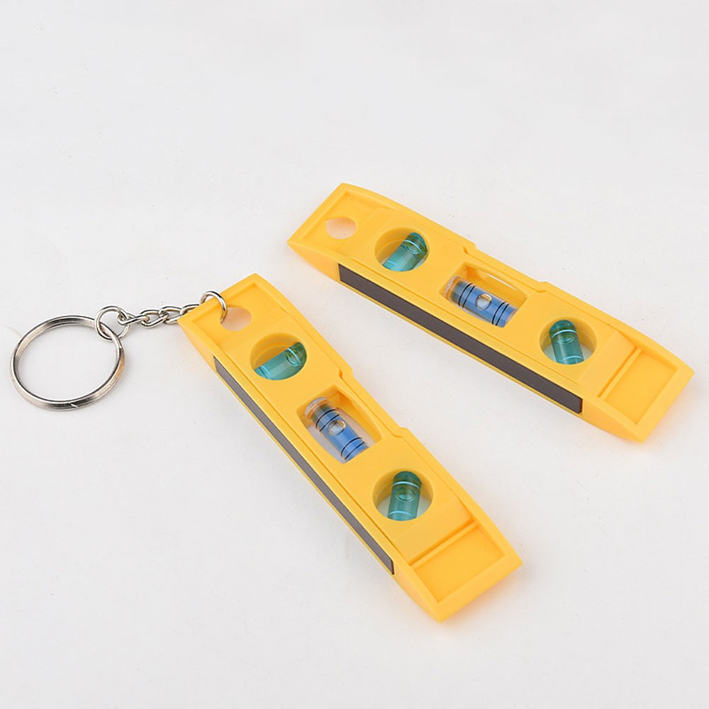 2Pcs Magnetic Bubble Level Mini Keychain Bubble Spirit Level Leveling Tool /