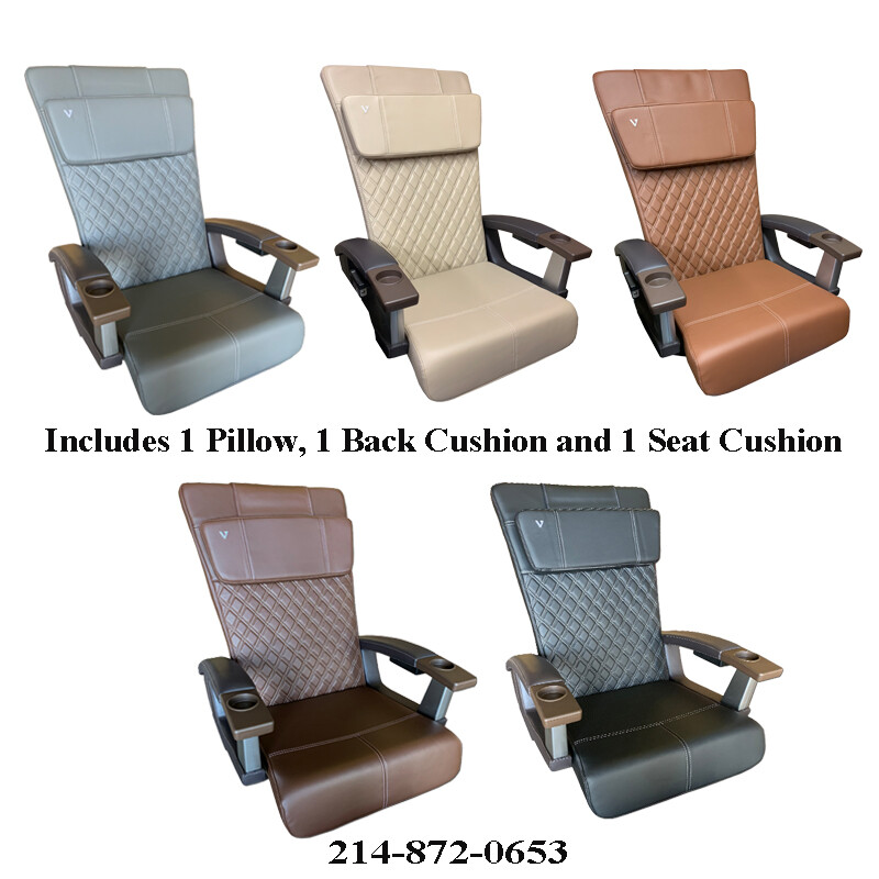 HT138 Leather pad Set/Upholstery/Back Pillow Seat for Massage Chair Diamond Look