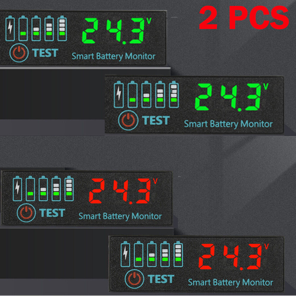 2X DC7-55V Li-ion Battery Level Indicator Tester LED Voltage Power Monitor new