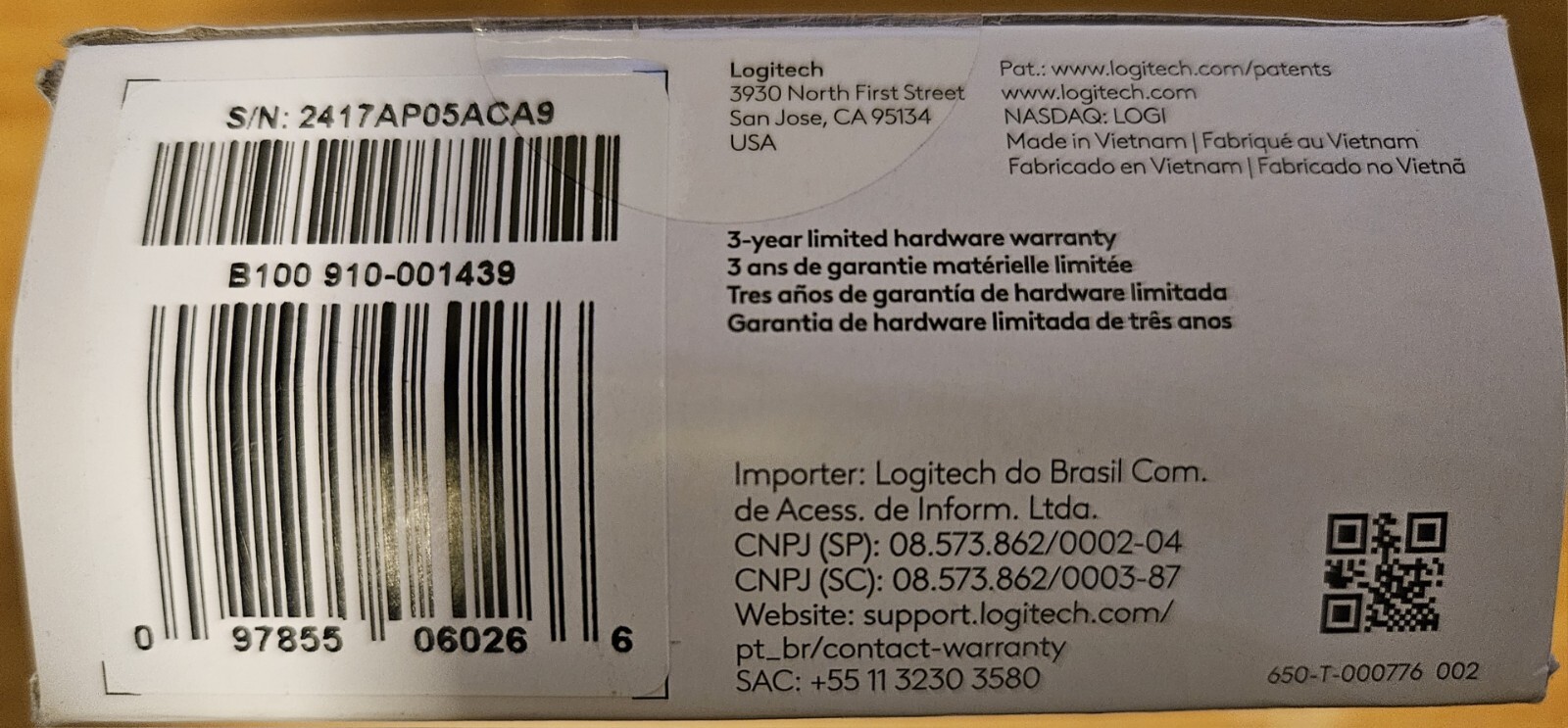 Logitech B100 (910-001439) Optical USB Mouse