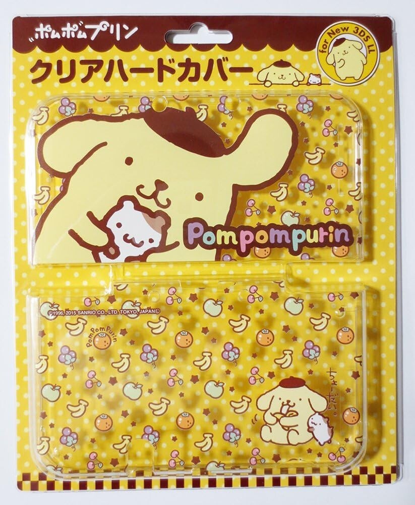 Pom Pom Purin Fruits Clear Hard Case Cover for NEW Nintendo 3DS LL XL Sanrio JP