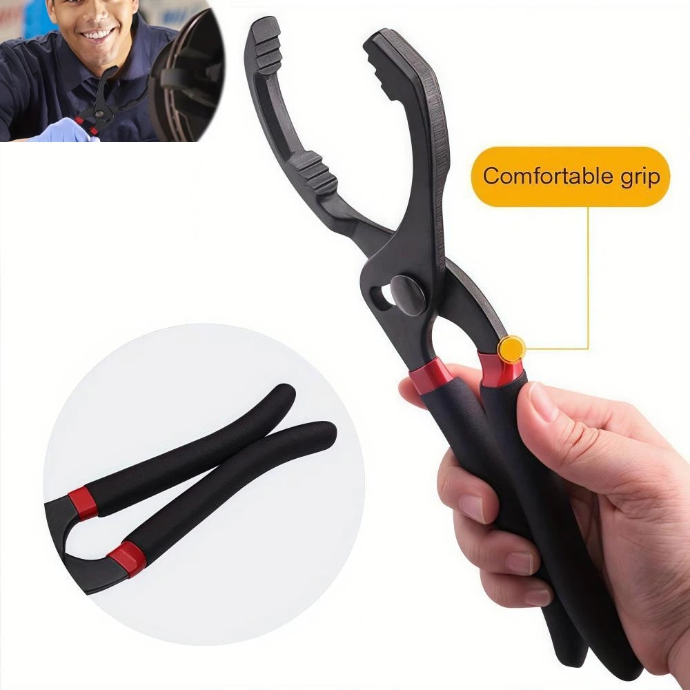 Adjustable 12" Angle Jaw Auto Car Oil Filter Remover Wrench Removing Tool Pliers