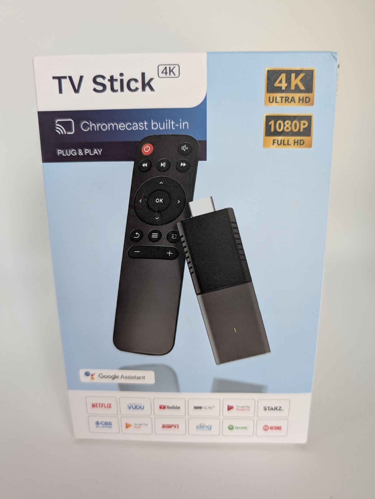 4K TV Stick Android 14 8GB 128GB WiFi 2.4G/5G Chromecast Voice Remote New in Box