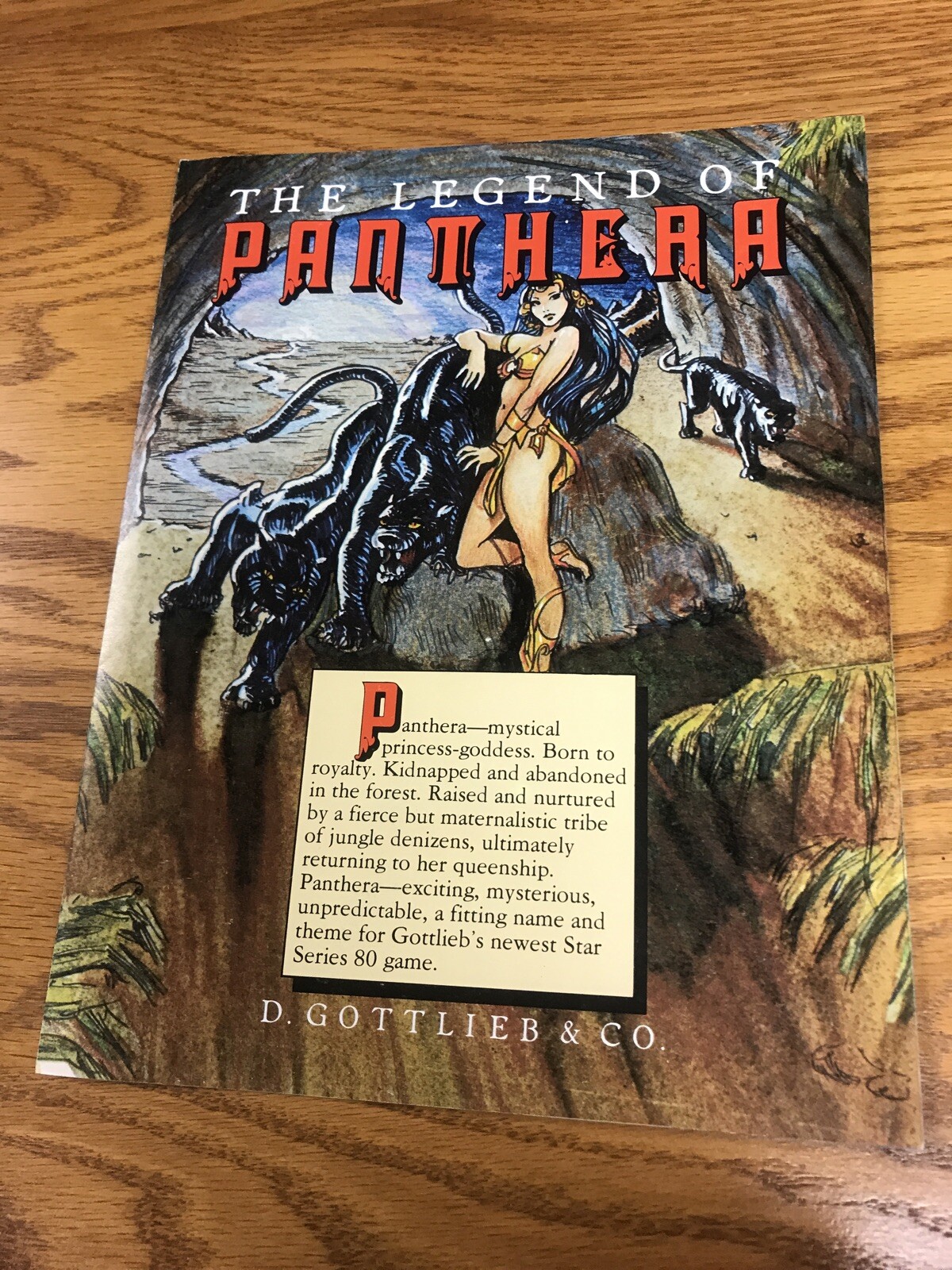 Gottlieb PANTHERA Pinball Machine Game flyer - original