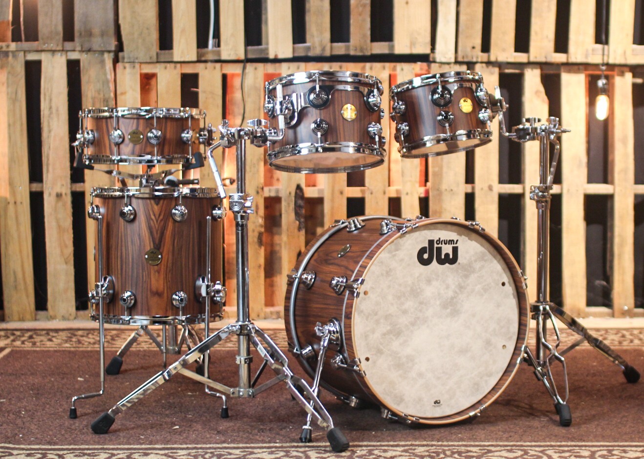 DW Collector's Jazz Santos Rosewood Drum Set - 20,10,12,14,14sn - SO#1291936