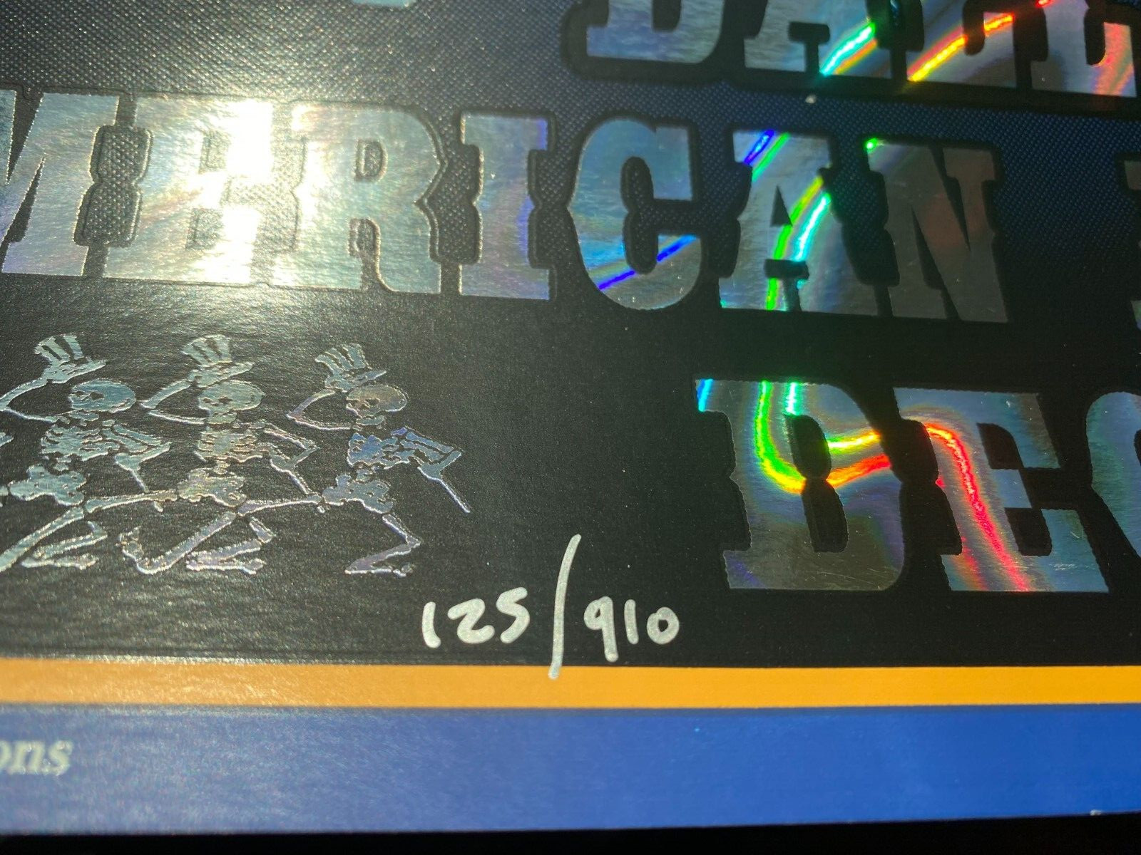 OFFICIAL Dead & Company Dallas TX 2017 RAINBOW FOIL Show Poster SIGNED S/N #/910