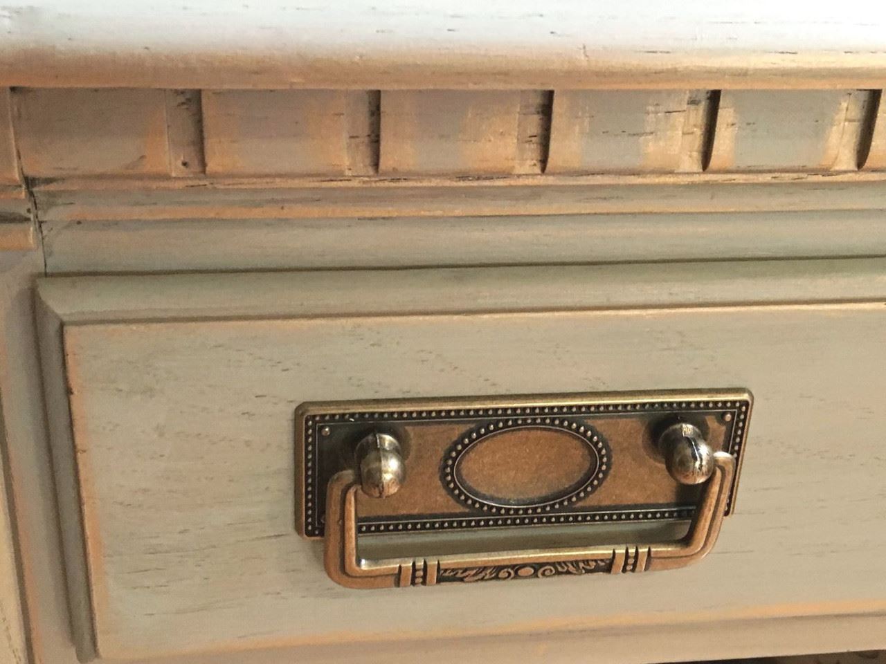 2-1/2" Vintage Federal Style Rectangular Bail Pull Antique Brass