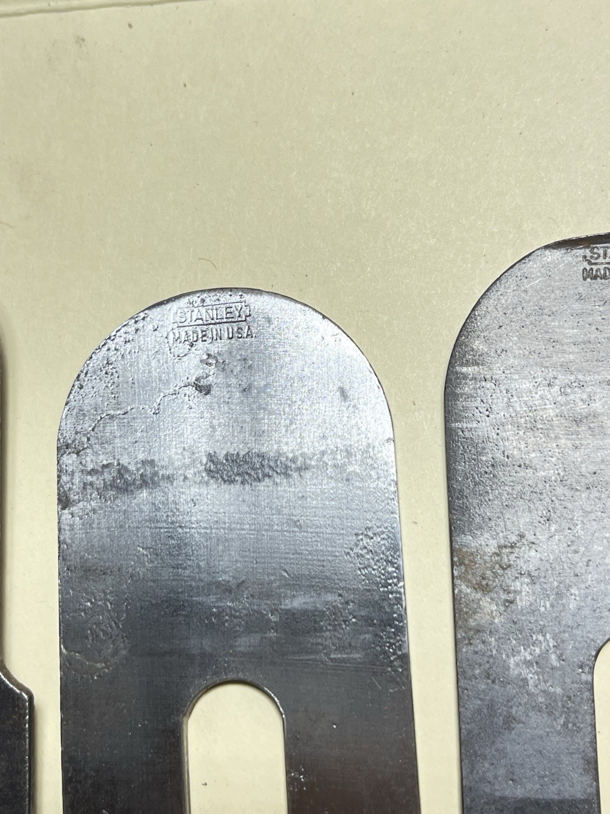 6 Various Block Plane Blades Used