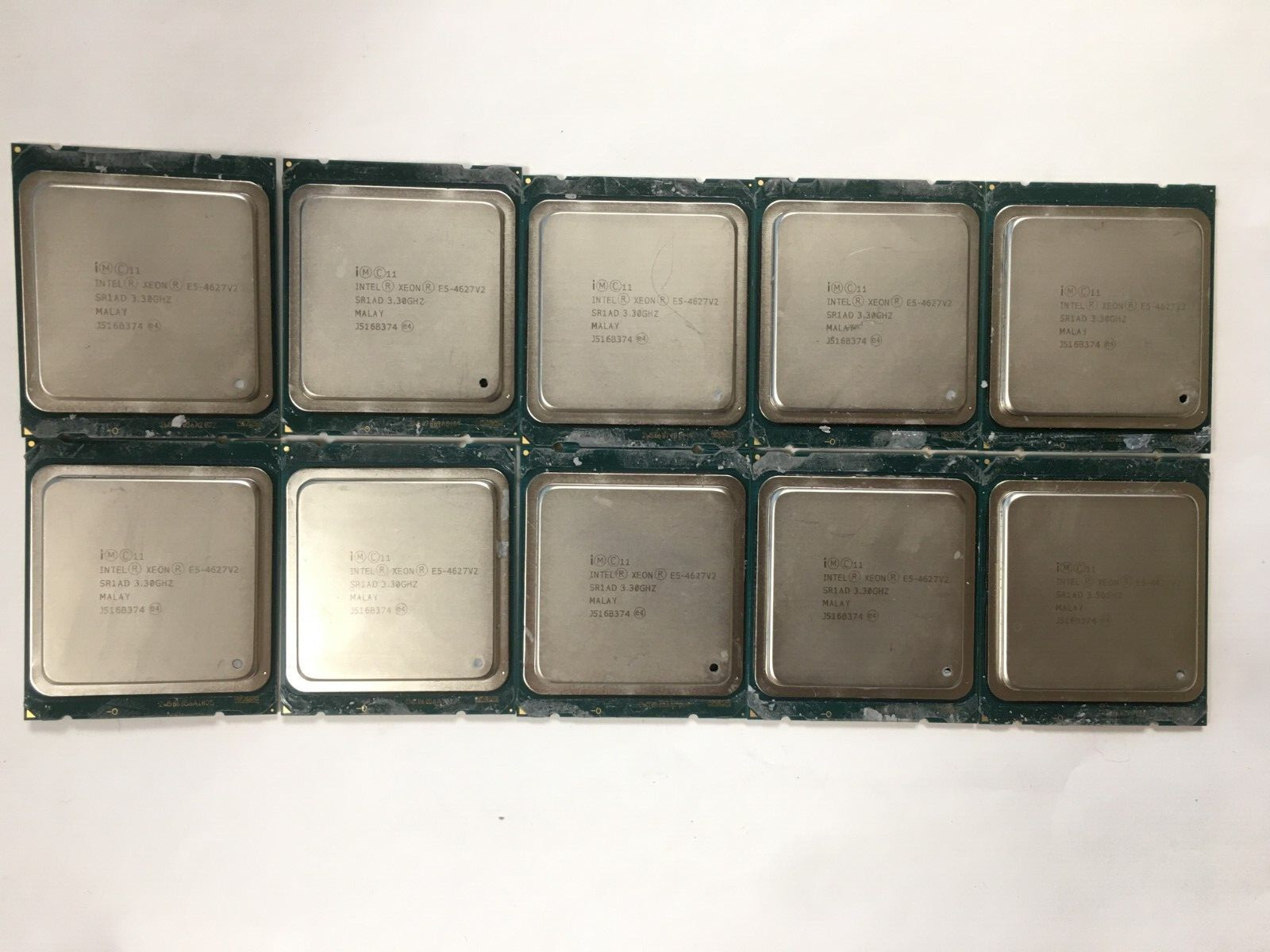 Lot of 10 - Intel Xeon E5 - 4627 V2 / SR1AD  3.30GHz 16 MB 8-Core CPU LGA 2011