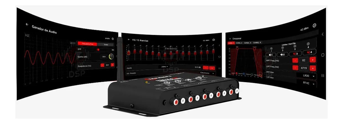 Taramps Digital Car Audio Processor PRO 2.4BT DSP Bluetooth Control App