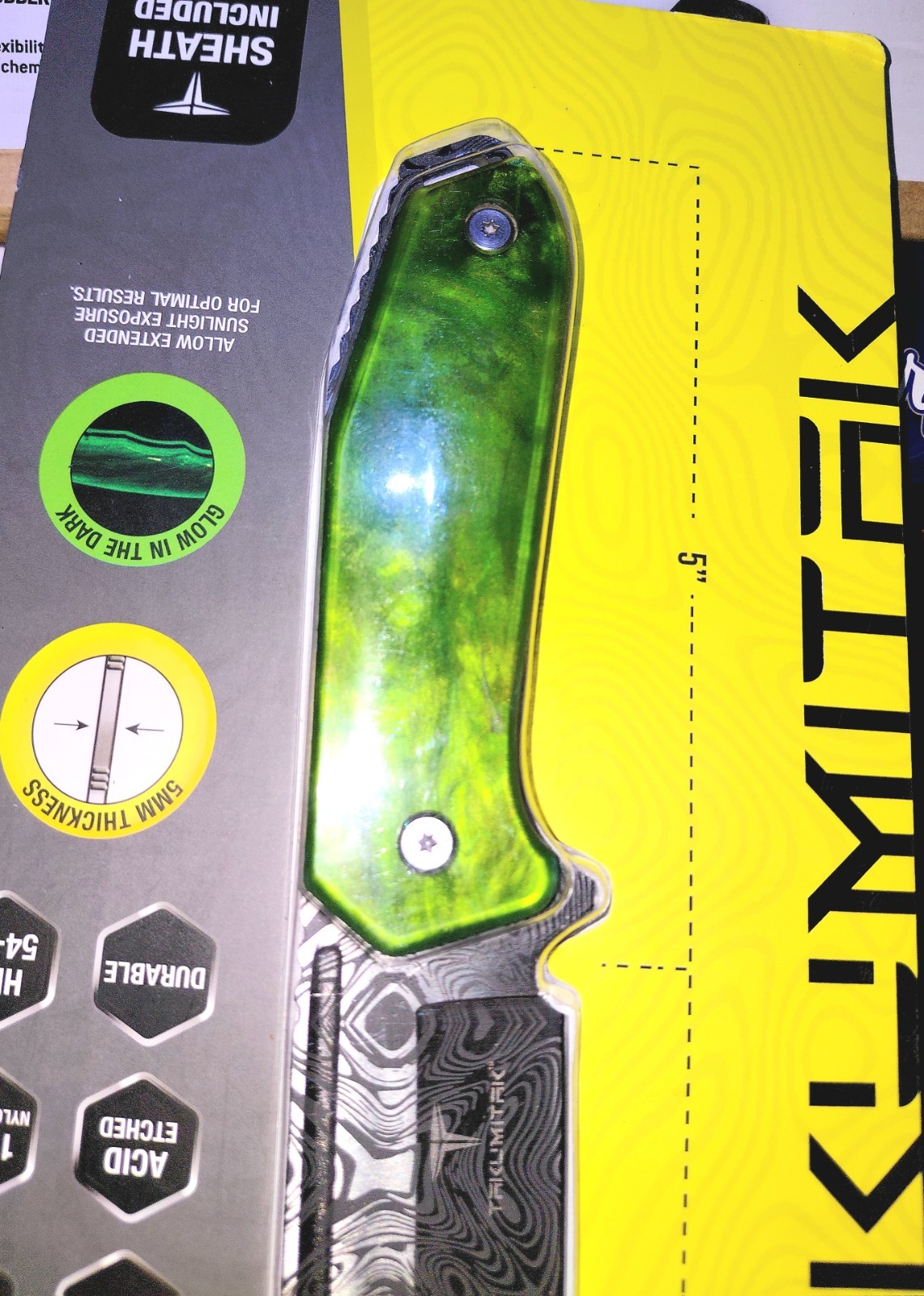 Takumi TKF502GN-CS Glow In Dark Green Handle