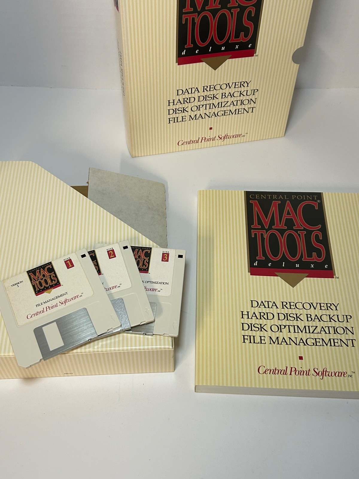 Vintage Central Point Software Mac Tools Deluxe for Apple Macintosh Data Recover