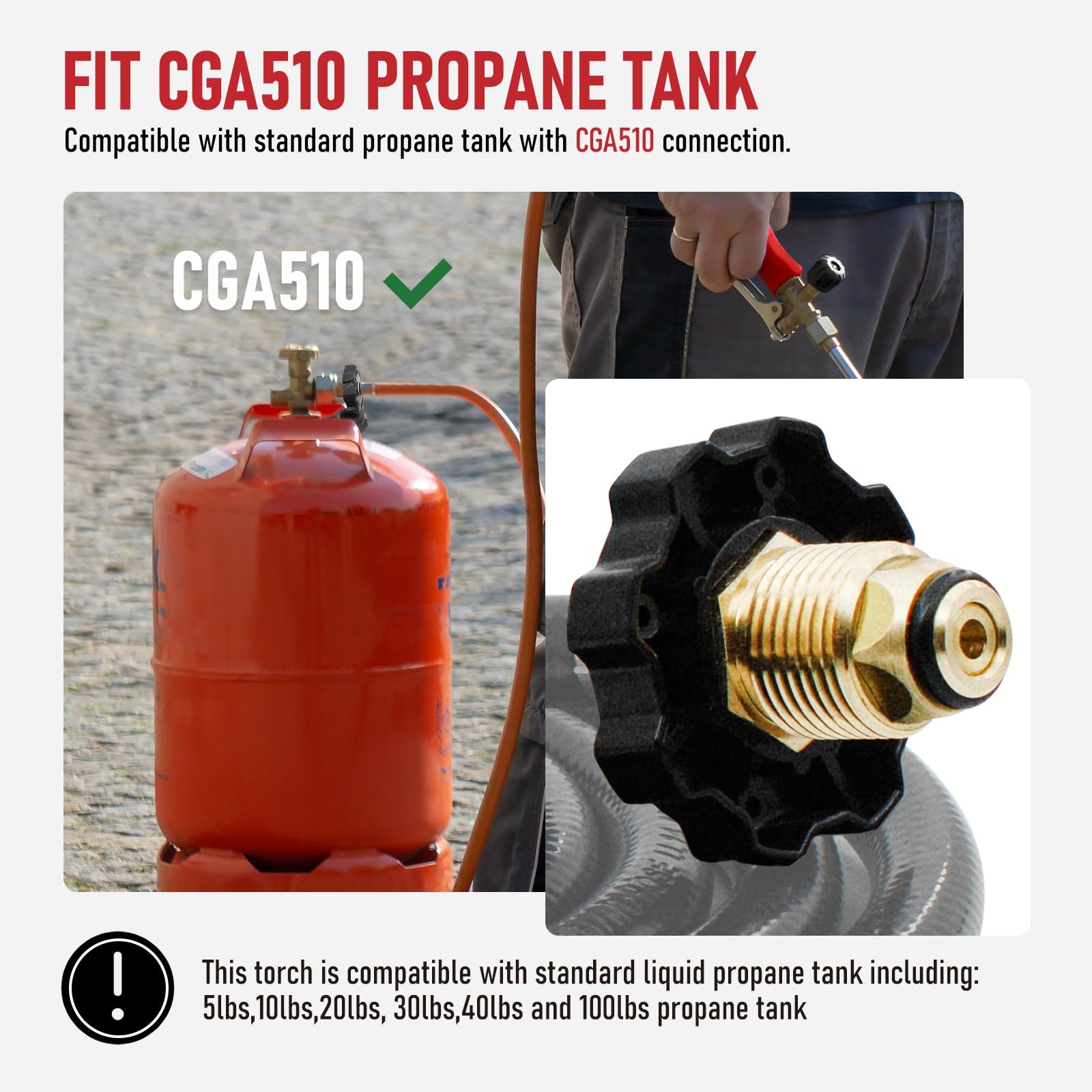 Propane Weed Torch - High Output 1,800,000 BTU with 10FT Hose, Flame Control ...