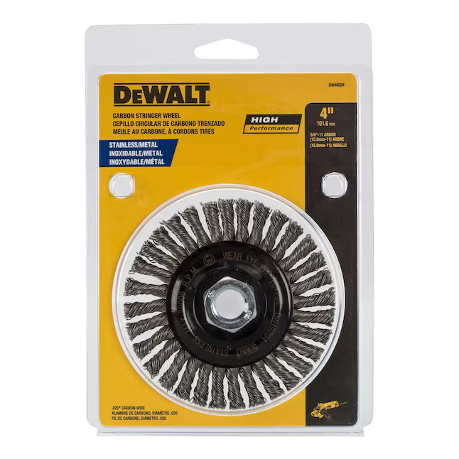 DEWALT 4" Coarse Wire Wheel Angle Grinder Brush Heavy Duty Cleaning Tool