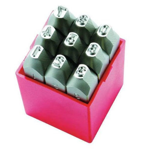 3/32 Number Steel Stamp Set  9 Piece Gothic