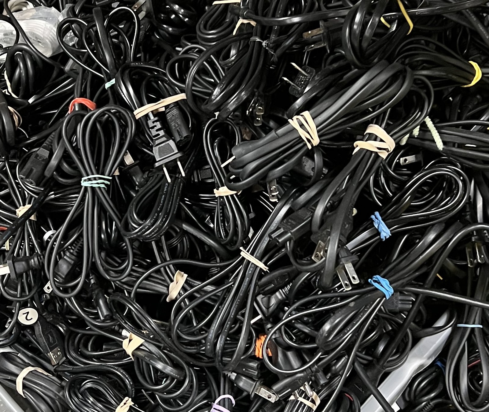 Lot Of 20 AC Cable Replacement Power Cord 2 Prong Black PS3 For PlayStation 9222