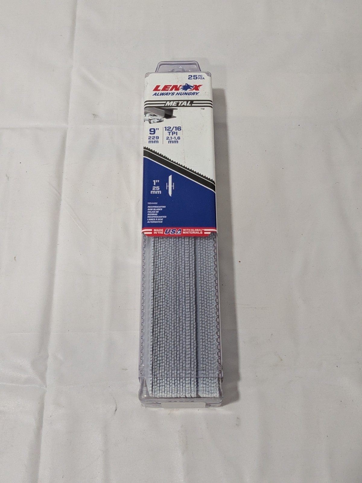 LENOX Reciprocating Saw Blade, 12" Long, 1" Wide, TPI 12/16, Pack of 25 1954463