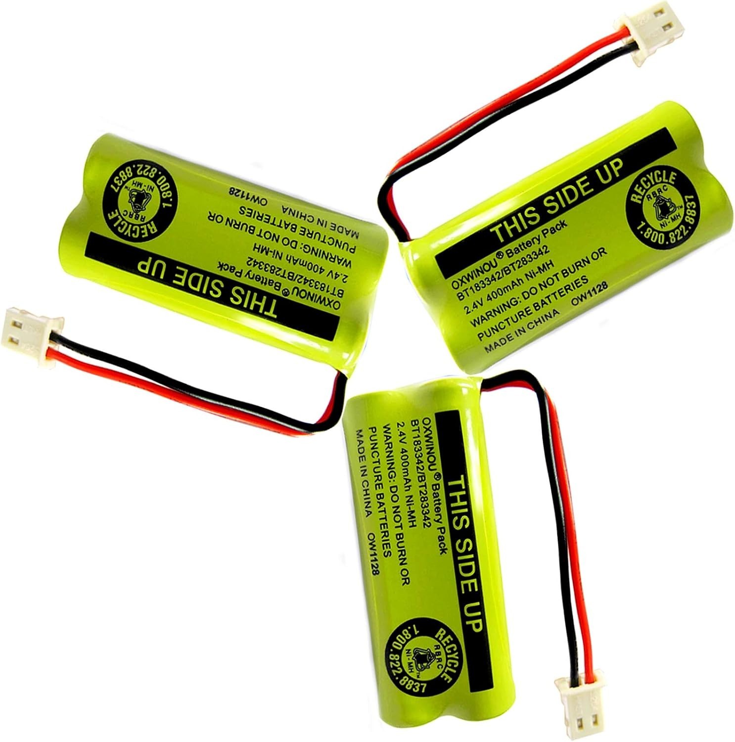 2-Pack 2.4V Rechargeable NiMH Batteries for Enhanced Cordless Phone Performance