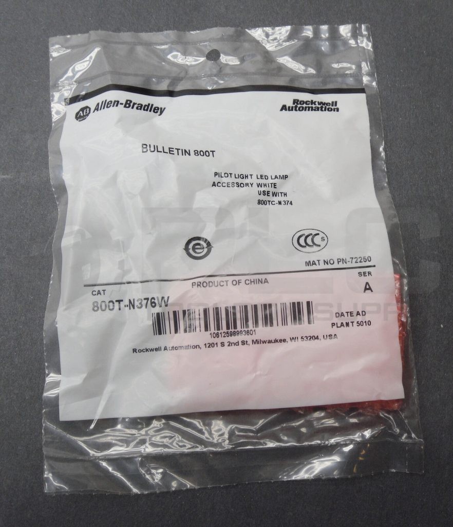 SEALED NEW ALLEN BRADLEY 800T-N376W /A PILOT LIGHT LED LAMP