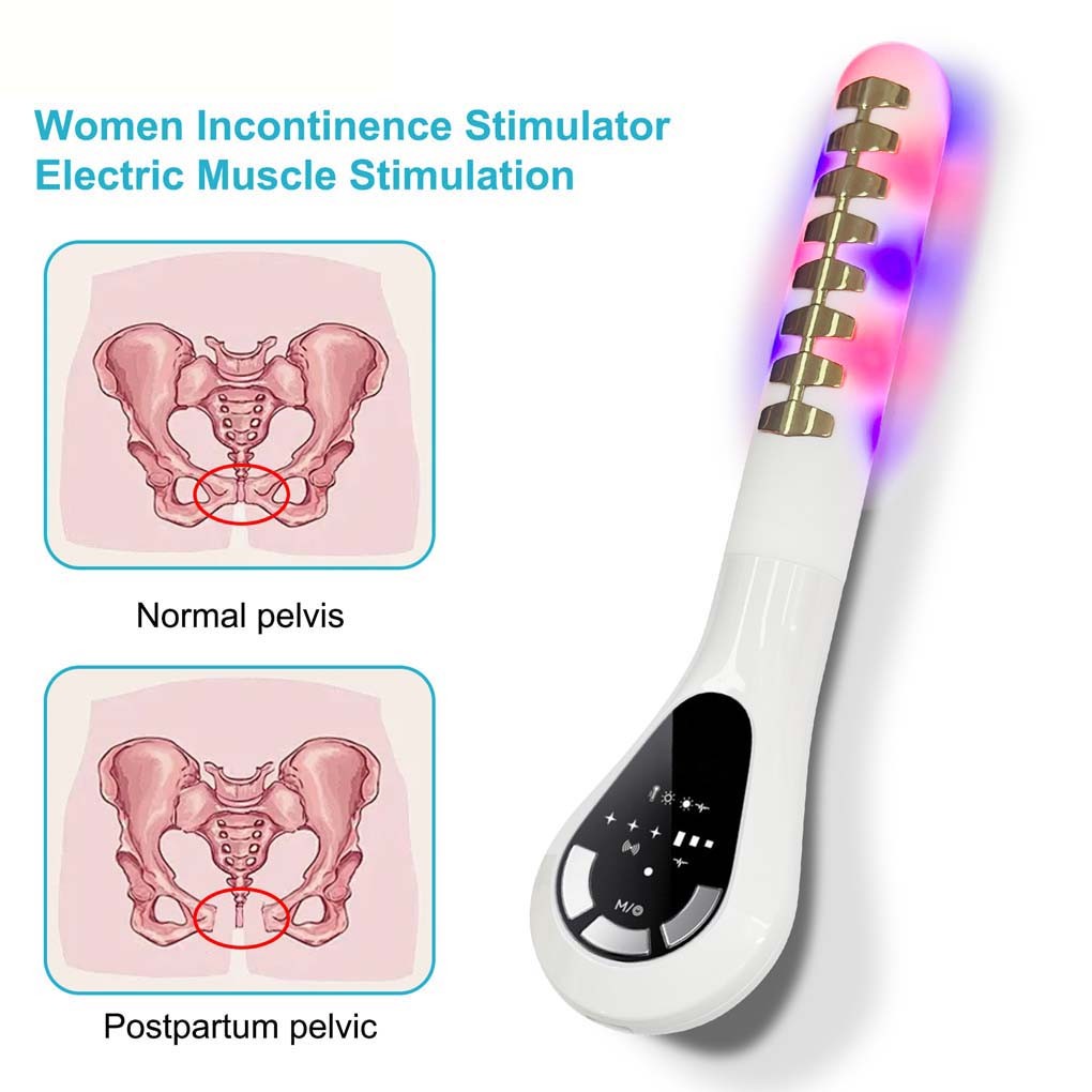 Red & Blue Light Vaginal Rejuvenation Wand Pelvic Floor Trainer Kegel for Women