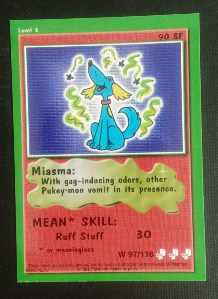 2000 Pukey-Mon Card Miasma #W97