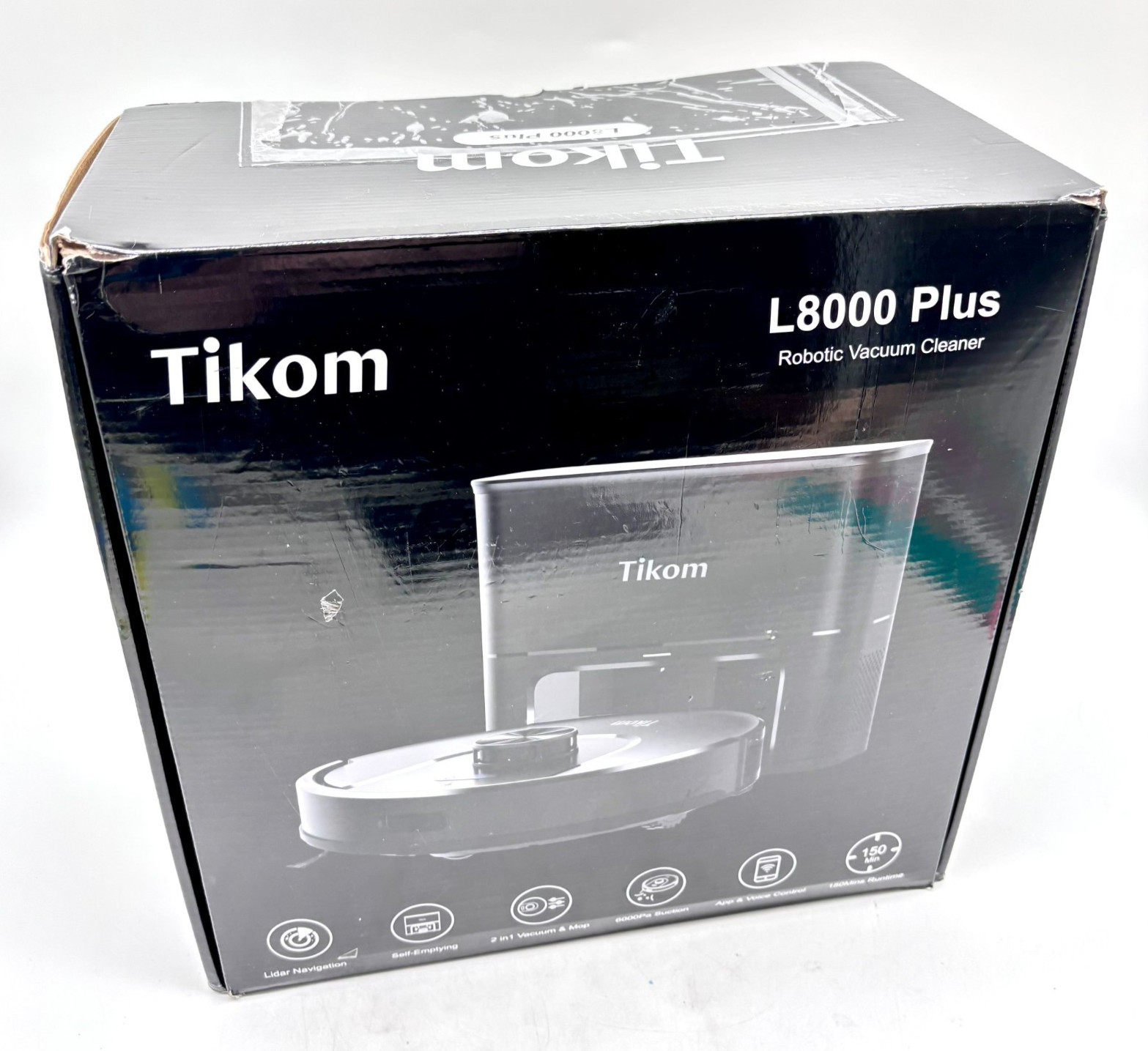 Tikom 2 In 1 Robotic Vacuum And Mop Cleaner Model L8000 Plus - Black