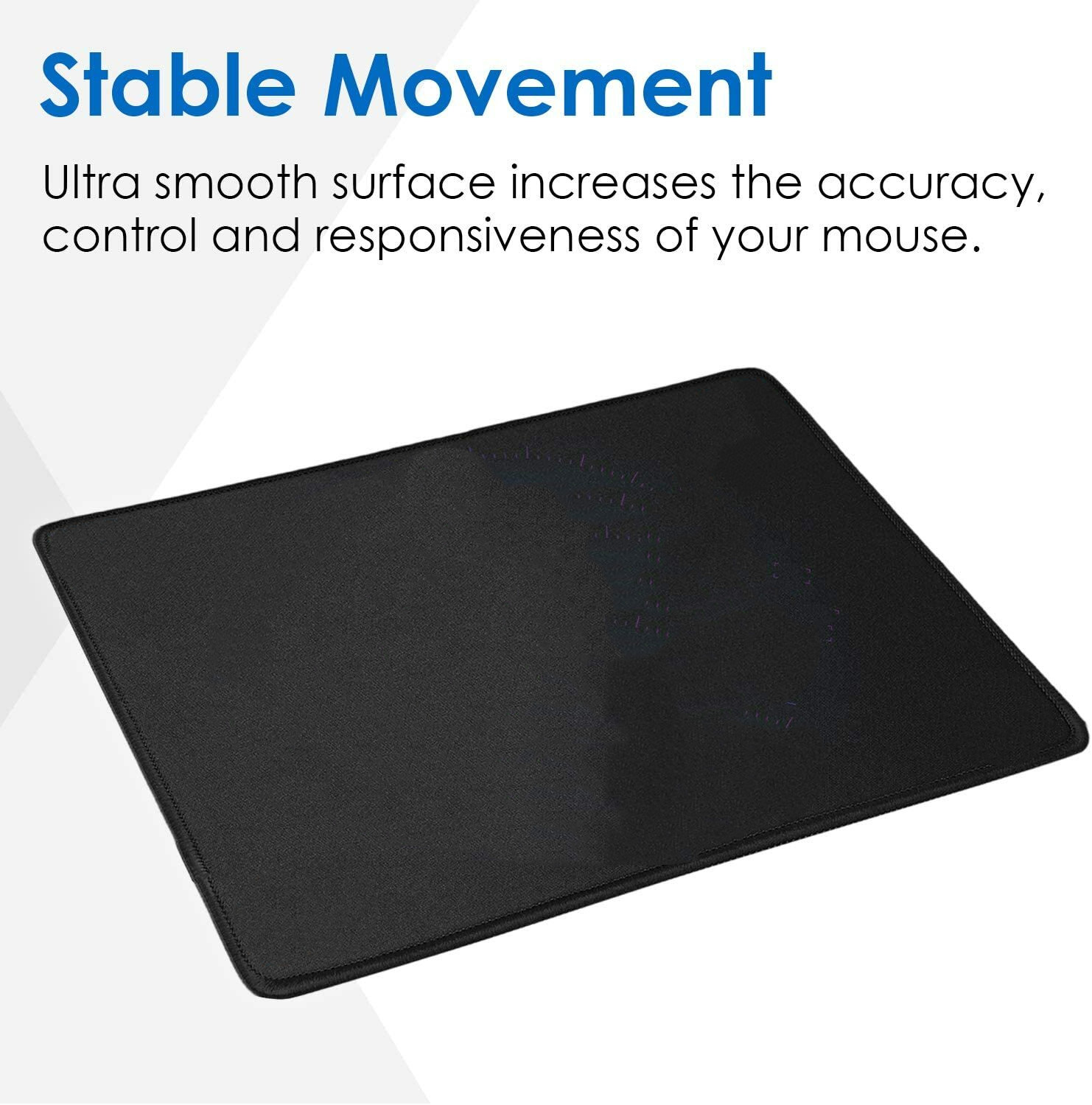 Non-Slip Mouse Pad Stitched Edge Laptop Computer PC Gaming Rubber Base