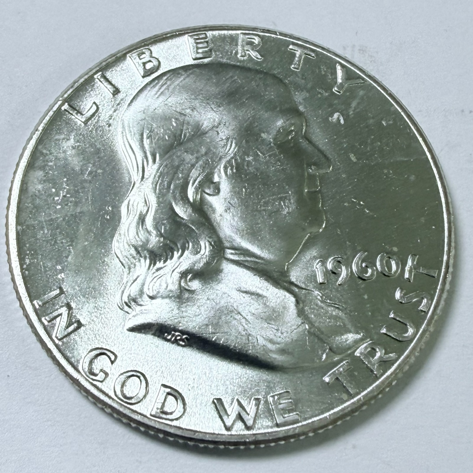 1960-P Franklin Half Dollar 90% Silver AU ABOUT UNCIRCULATED Details #9777