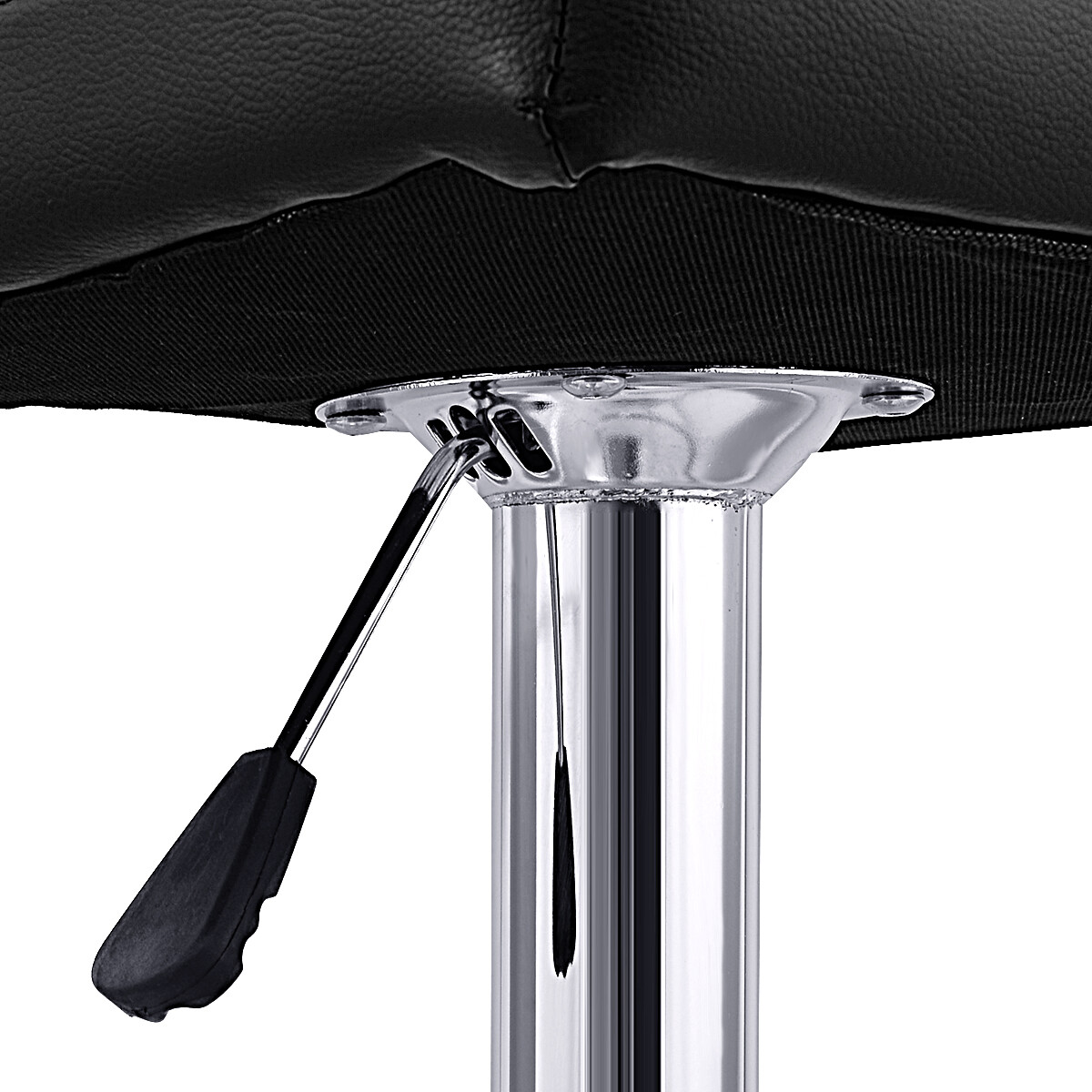 Topbuy Modern Square PU Leather Adjustable Swivel Barstools,Set of 2