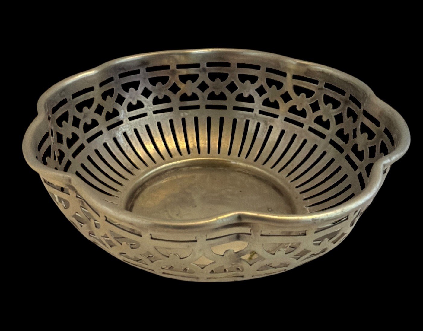 Vtg. Reticulated Bonbon BOWL, Silver Plate, EPNS, England, Add/Collect!