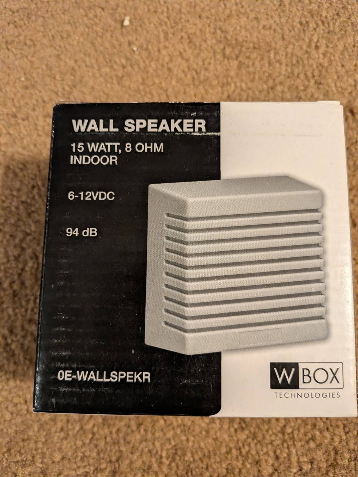 Alarm System Wall Speaker 15 Watt, 8 OHM Indoor 6-12VDC 94dB