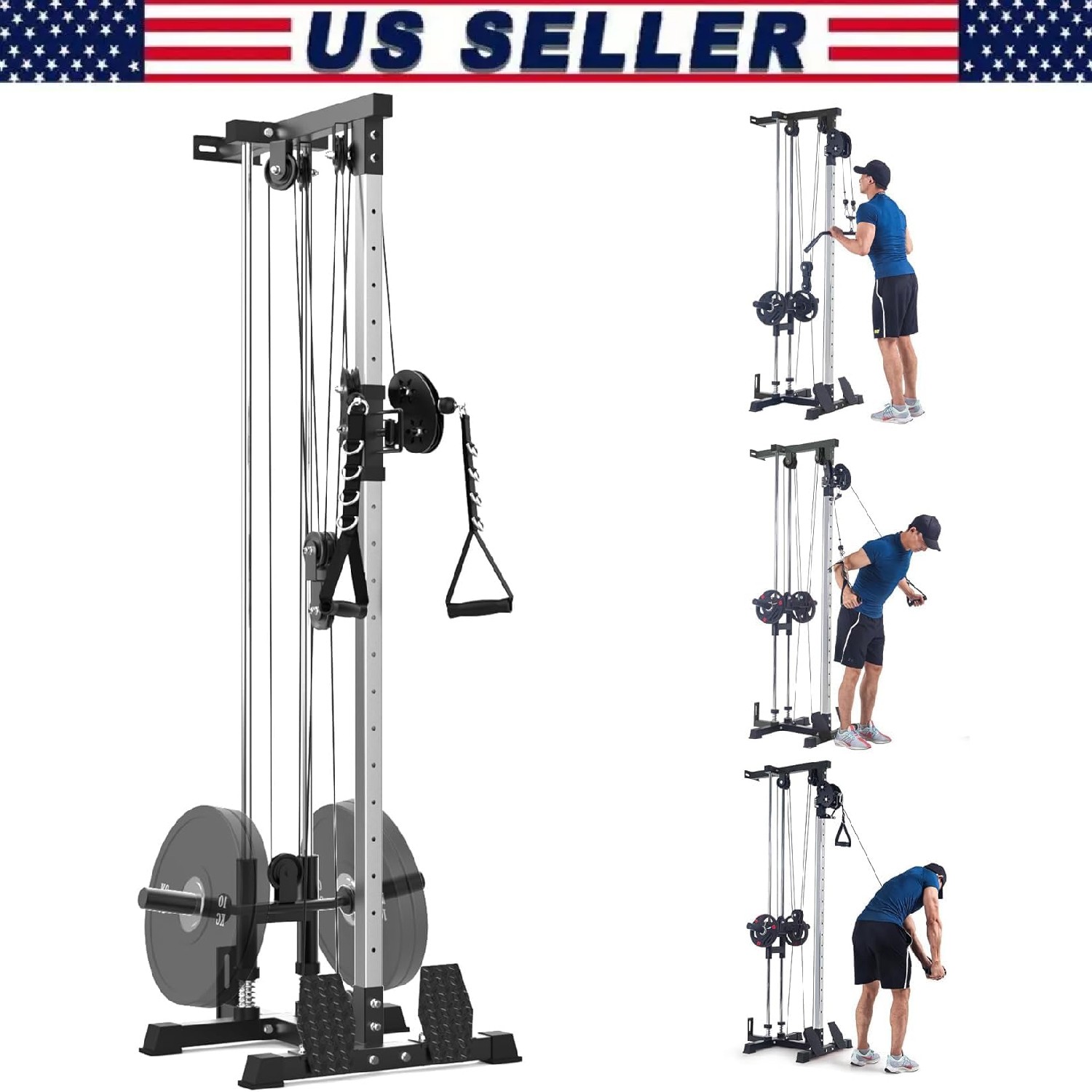 LAT Pulldown Machine ,Wall Mount Cable Crossover Machine for Home Gym Training