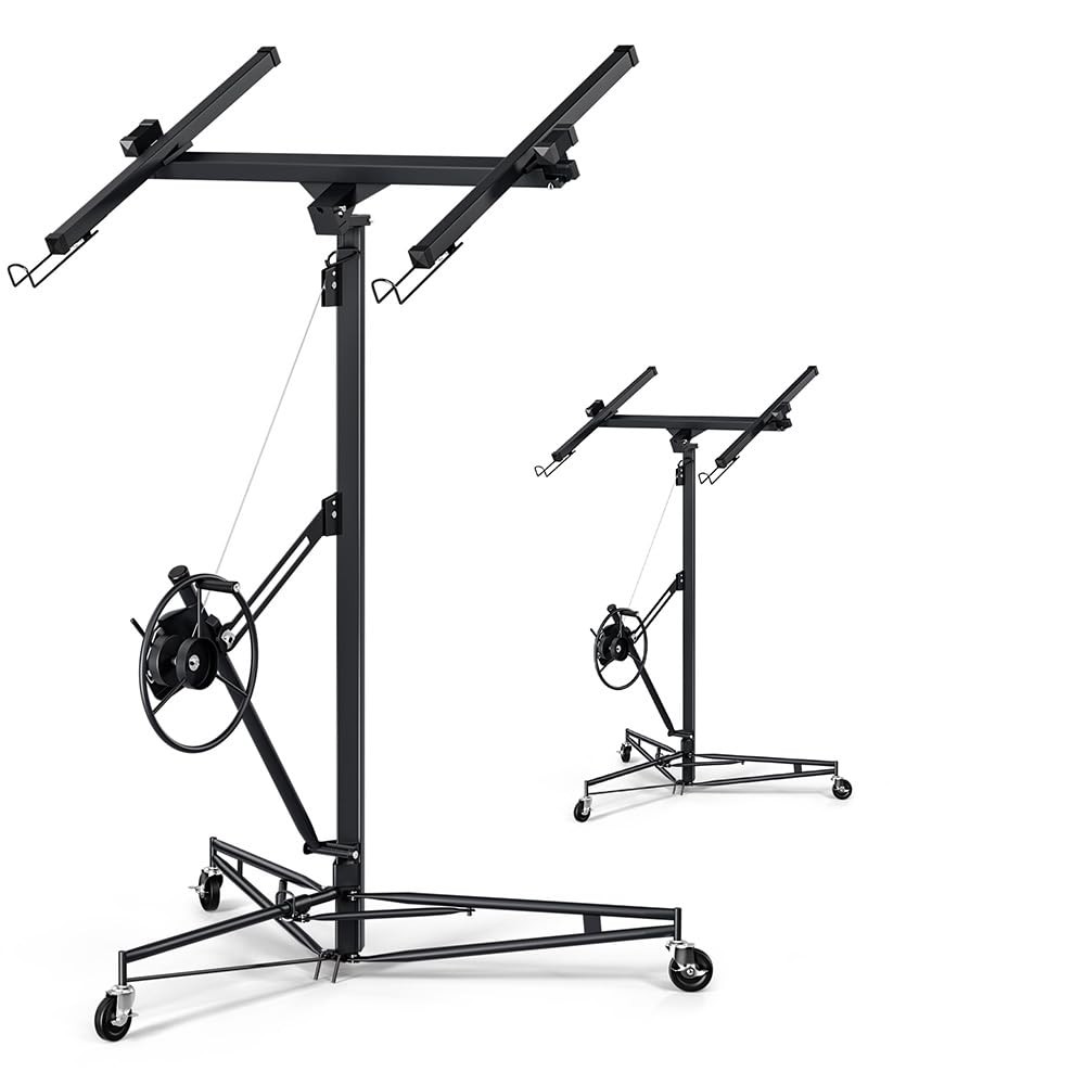 16 Ft Drywall Lift Rolling Lifter Panel Sheetrock Hoist Lifter Tool 49in-114in