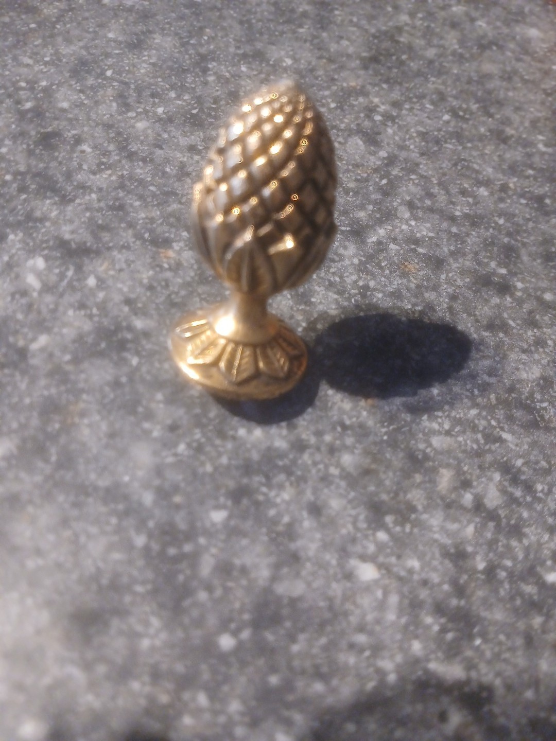 COLLECTIBLE FINIAL 2  INCH TALL Off Of Green Glass Ashtray Box