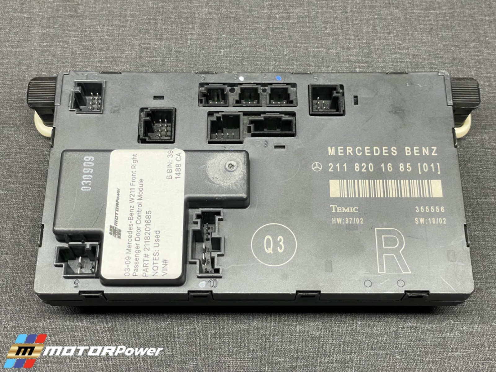 03-09 Mercedes Benz W211 Front Right Door Control Module Genuine 2118201685