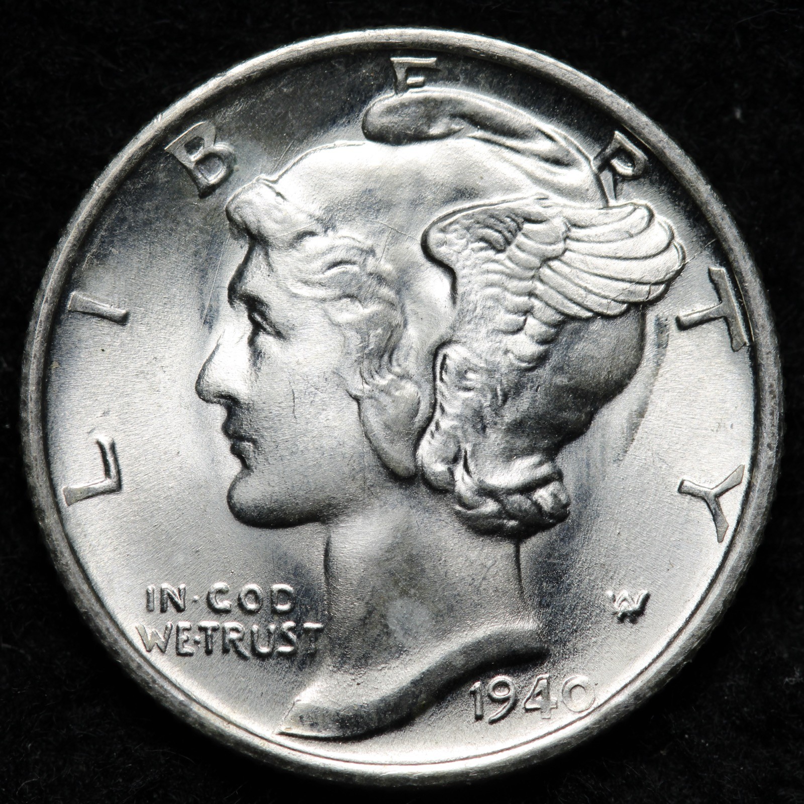 1940-S Mercury Siver Dime BU *UNCIRCULATED* MS E372 ZACR