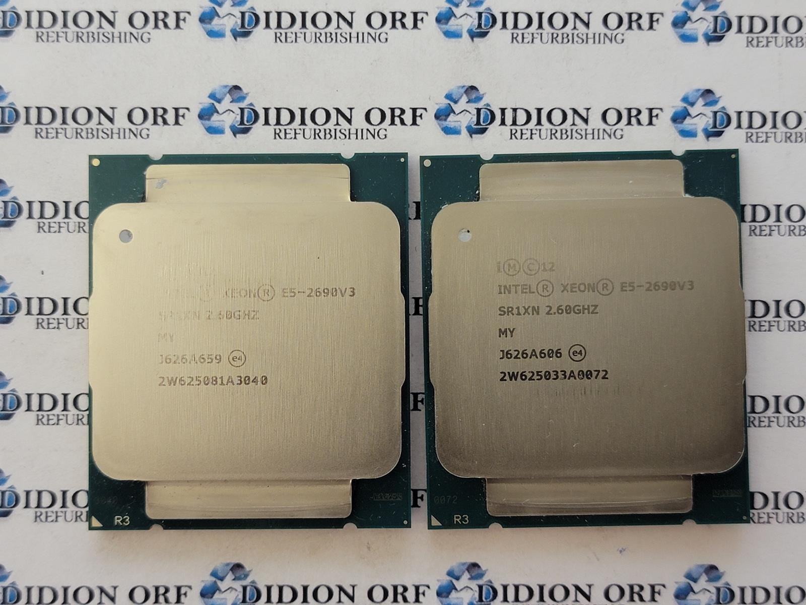 Lot of 2 INTEL Xeon E5-2690V3 SR1XN 2.60 GHz 30 MB 135 W SKU 13514