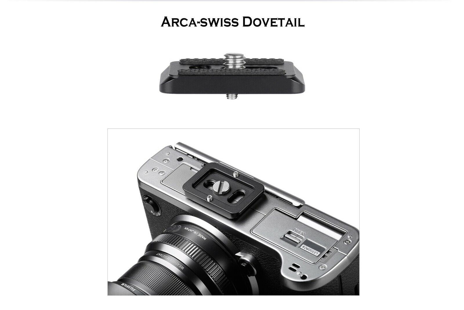 Leofoto PU-25 25x38mm plate / ARCA Compatible