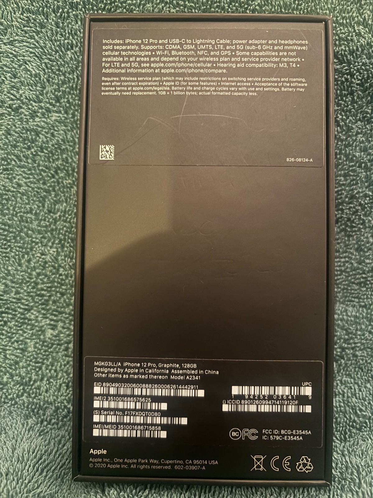 iPhone 12 Pro Graphite box