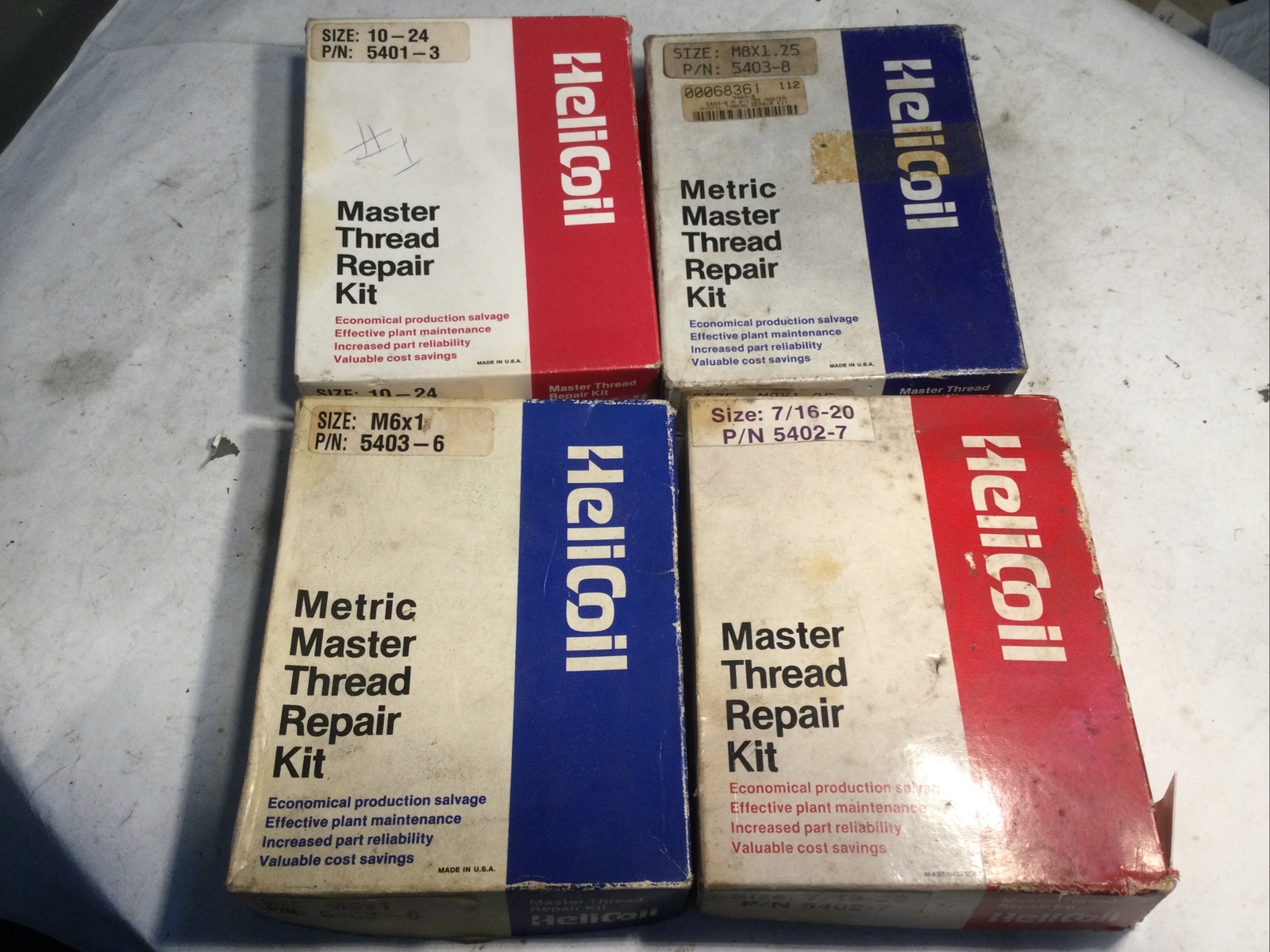 Heli-Coil Master Thread Repair Kit #5402-7, 5401-3, 5403-8, 5403-6 SAE METRIC