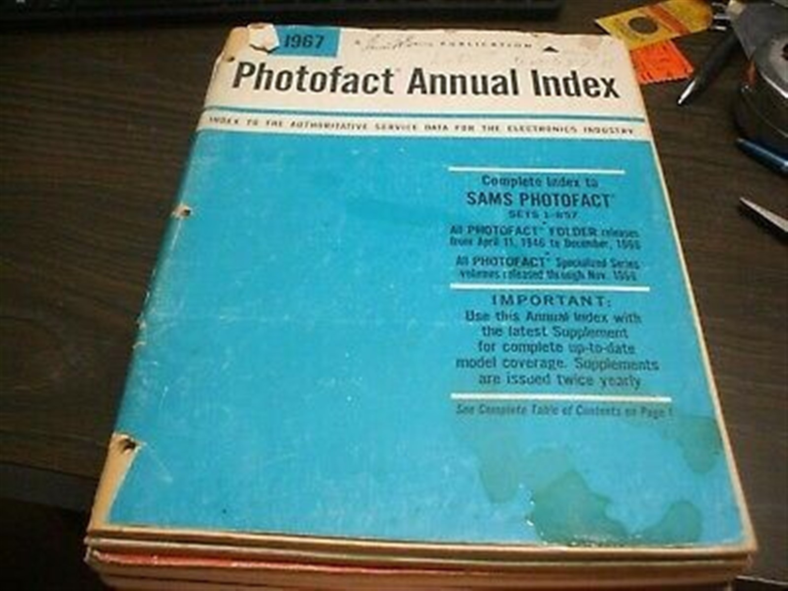 SAMS PHOTOFACT Annual Index - 1967