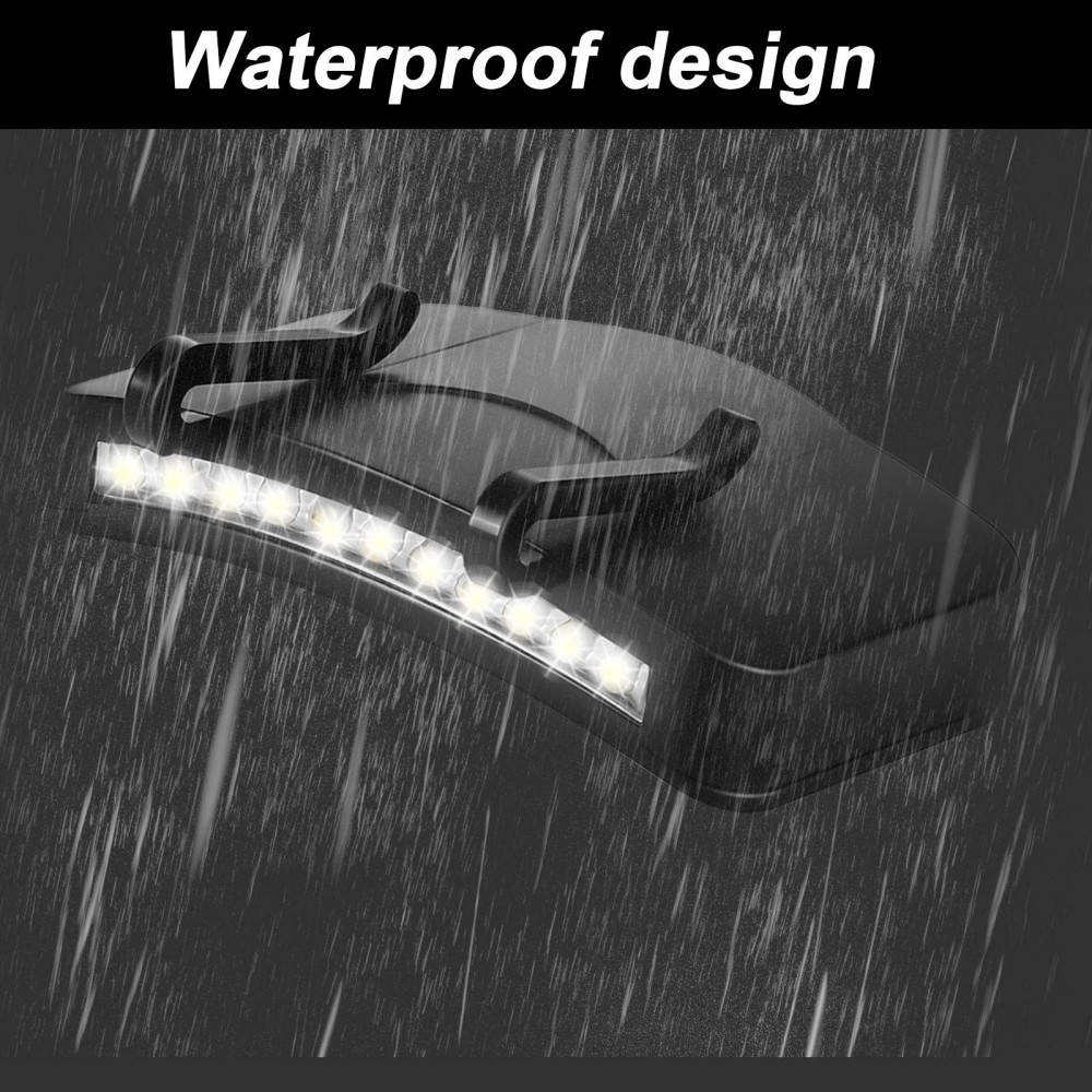 11 LED Beads Mini Cap Clip-on Head Lamp Headlight Hat Mounted Torch Light