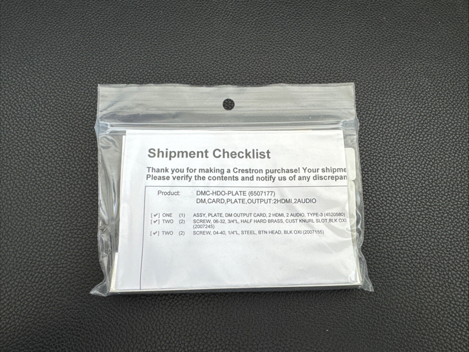 Crestron DMC-HDO-PLATE 6507177 - NEW
