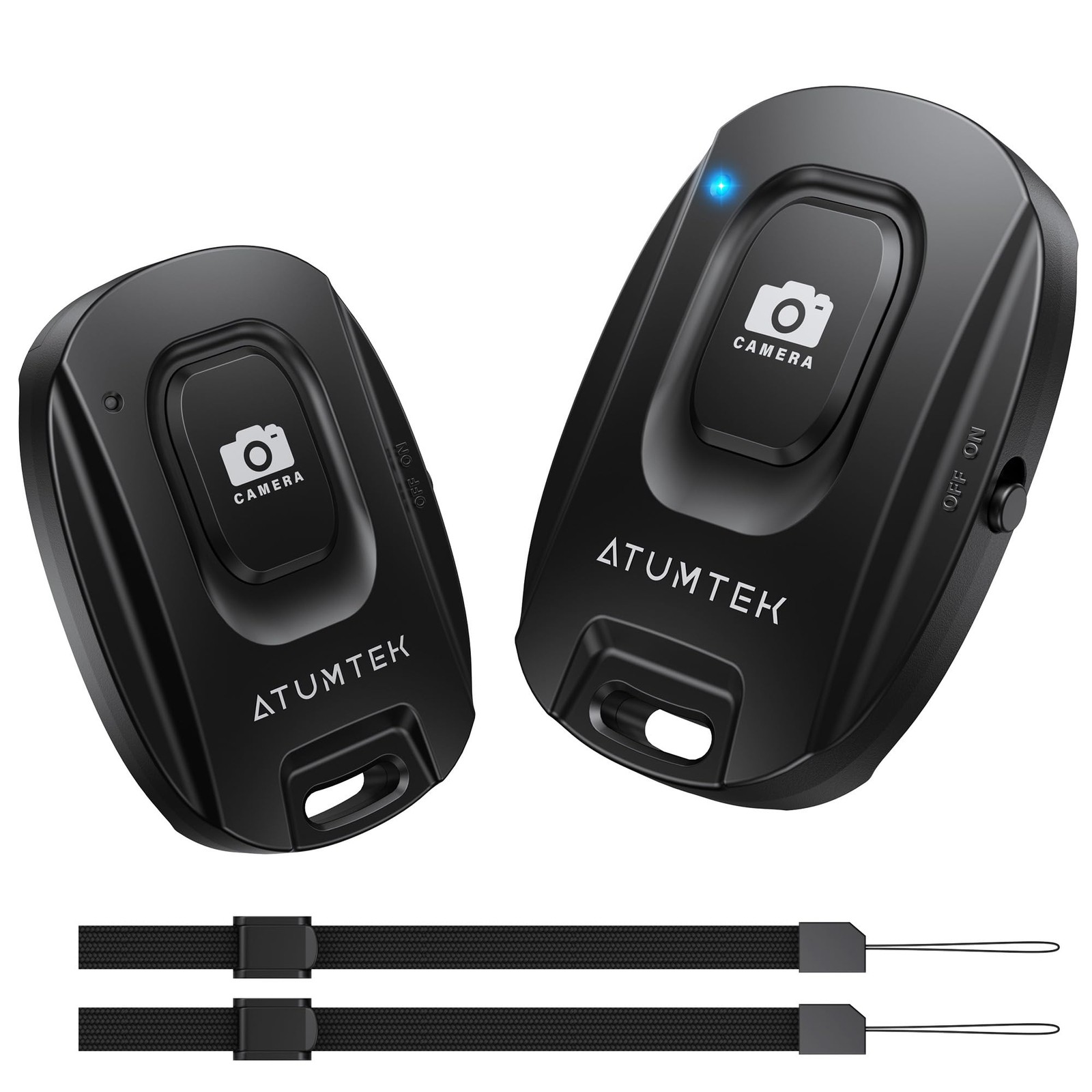 ATUMTEK Camera Remote Shutter for iPhone and Android Smartphones 2 Pack Wirel...