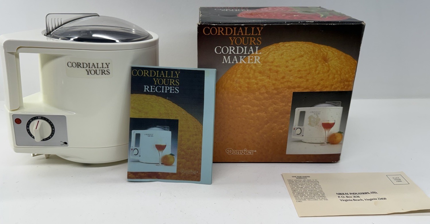 Vintage NOS Donvier Cordially Yours Liqueur Maker Cordial Fully Tested