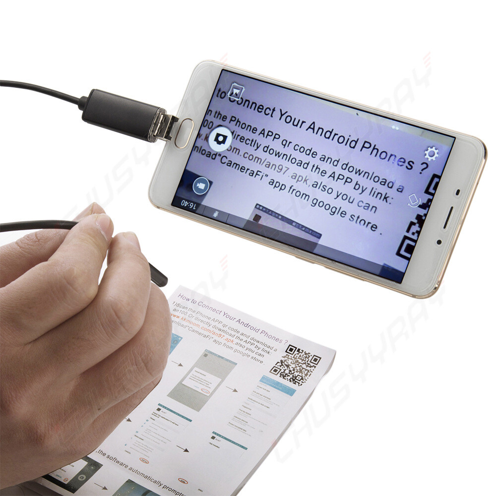 7mm 2in1 Waterproof USB Endoscope Borescope Snake Inspection Camera Android PC
