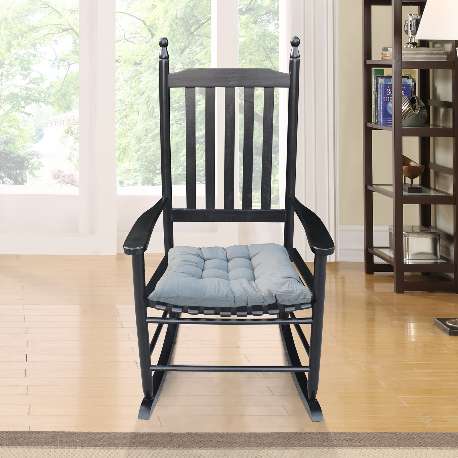 Wooden Porch Rocker Chair Black,solid Wood