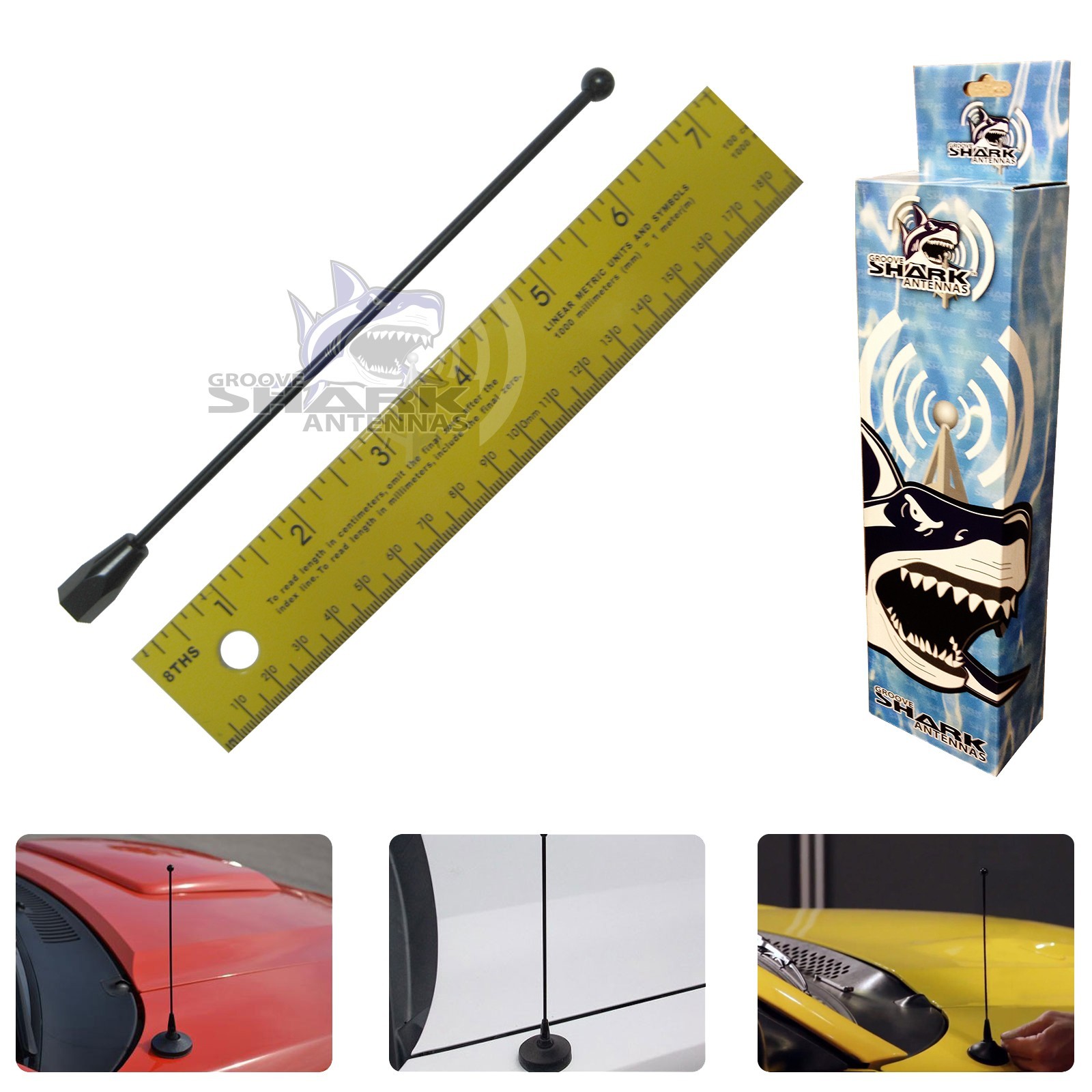 Black Billet (7" Inch) Antenna - 1988 thru 2006 Chevy Suburban AM FM Car Radio