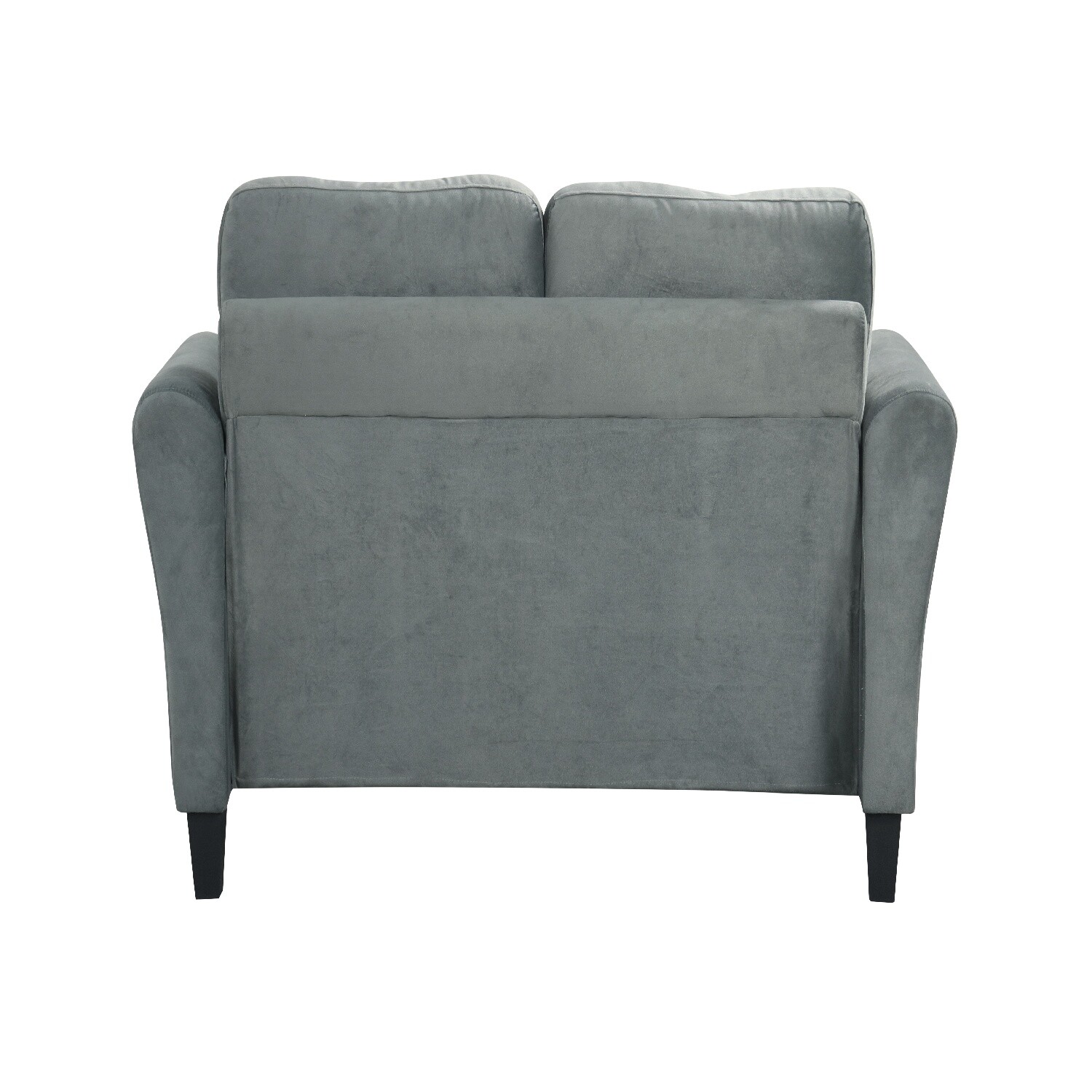 Loveseat Sofa Couch 2-Seater Upholstered Sofa Couch Living Room Sofa Gray/Black